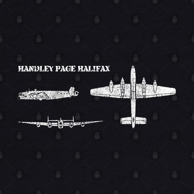 Halifax Heavy Bomber WWII Plane by Battlefields